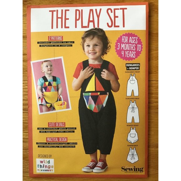 Toddler Overalls and Romper Pattern 3 Months - 4 Years The Play Set UNCUT - Picture 1 of 5